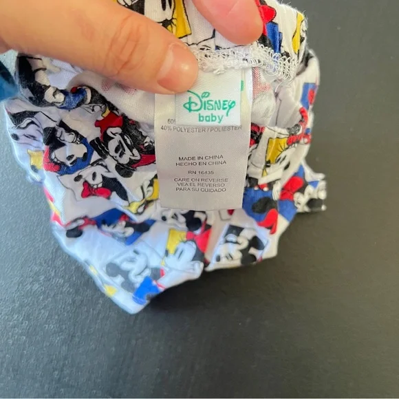 Disney Baby Mickey & Minnie Graphic Shorts Multicolor Elastic Waist Size 12M - Picture 3 of 4